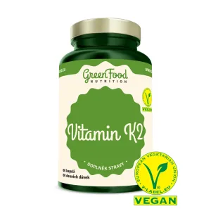 GreenFood Nutrition Vitamin K2 kapsuly na podporu zdravia kostí a kĺbov 60 cps