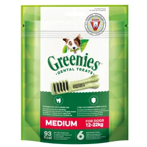 Výhodné balenie Greenies žuvadlo - starostlivosť o  zuby 3 x 170 g / 340 g - Medium (3 x 170 g / 18 ks)