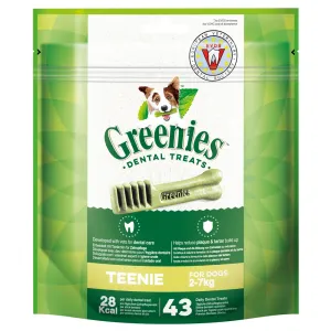 Výhodné balenie Greenies žuvadlo - starostlivosť o  zuby 3 x 170 g / 340 g - Výhodné balenie Teenie (3 x 340 g / 129 ks)