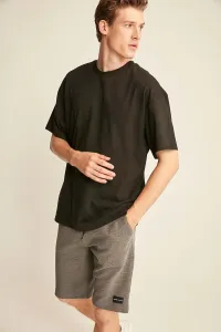 GRIMELANGE Jett Pánske oversize tričko 100% bavlna hrubé textúrované tričko