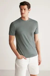 GRIMELANGE Chad Men's Slim Fit Ultra Flexible Green T-shirt