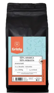Grizly Zrnková káva 50/50 Crema 1000 g Aroma Gold