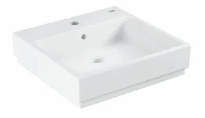 Grohe Cube Ceramic - Umývadlo s prepadom, 500 mm x 490 mm, PureGuard, alpská biela 3947400H