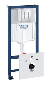 Grohe Rapid SL - Predstenový inštalačný prvok na závesné WC, nádržka GD2, ovládacieho tlačidla Skate Cosmo, chróm 38775001