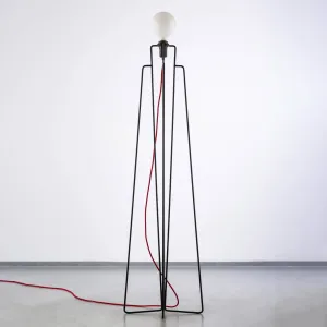 GRUPA Model M1 LED lampa čierna, kábel červená