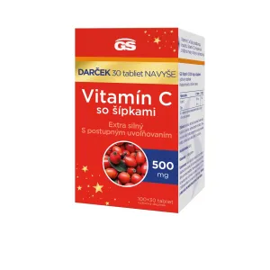 GS Vitamín C 500 mg so šípkami darček 2023 tbl 100+30 navyše (130 ks)