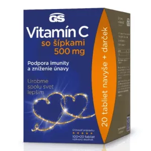 GS Vitamín C 500 so šípkami darček 2022 tbl 100+20 navyše (120 ks)