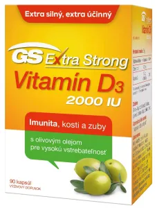 GS Extra Strong Vitamín D3 2000 IU cps. 90 2022 ČR/SK