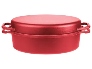 GSW Liatinový pekáč 2 v 1, 36 x 24 cm (červená)