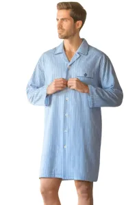 GUASCH Pánska flanelová nočná košeľa AXEL XL Svetlo modrá