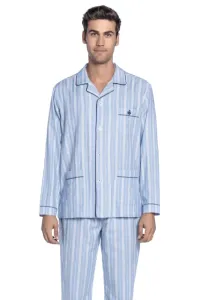 GUASCH Pánske pyžamo RODRIGO 4XL Svetlo modrá