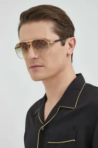Slnečné okuliare Gucci pánske, zlatá farba #6506027