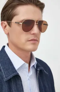 Slnečné okuliare Gucci pánske, hnedá farba #8734111