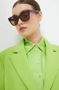 Slnečné okuliare Gucci dámske, hnedá farba #1214591