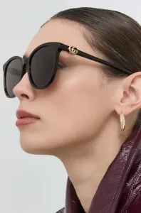 Slnečné okuliare Gucci GG1180SK dámske, hnedá farba