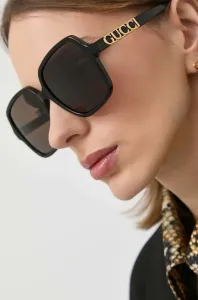 Slnečné okuliare Gucci dámske, čierna farba #1217666