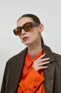Slnečné okuliare Gucci GG1215S dámske, hnedá farba