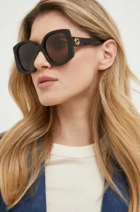 Slnečné okuliare Gucci dámske, hnedá farba #6337089