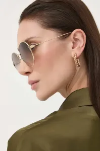 Slnečné okuliare Gucci dámske, zlatá farba #6336891