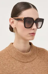 Slnečné okuliare Gucci dámske, hnedá farba #6853697