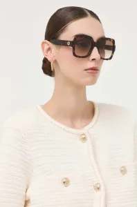 Slnečné okuliare Gucci dámske, hnedá farba #5068085