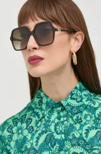 Slnečné okuliare Gucci dámske, hnedá farba #257604