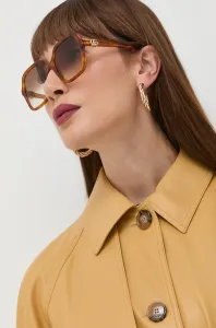 Slnečné okuliare Gucci dámske, hnedá farba #257603