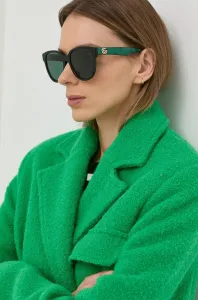 Slnečné okuliare Gucci dámske, zelená farba #4689765