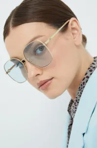 Slnečné okuliare Gucci dámske, zlatá farba #246614