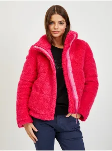 Dark pink Women's Reversible Winter Jacket Guess Charis - Ladies #596461