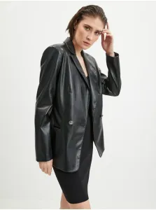 Black Leatherette Jacket Guess New Emelie - Ladies #5877783