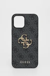 Guess case for iPhone 12 Pro Max 6,7" GUHCP12L4GMGGR gray hard case 4G Big Metal Logo