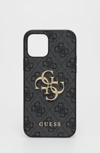 Guess case for iPhone 12 / 12 Pro 6,1" GUHCP12M4GMGGR gray hard case 4G Big Metal Logo