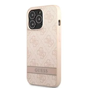 Puzdro Guess PU 4G Stripe iPhone 13 Pro Max - ružové