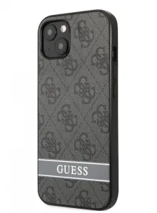 Guess PU 4G Stripe Zadní Kryt pro iPhone 13 Grey