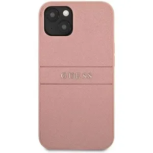 Guess PU Leather Saffiano Zadný Kryt na Apple iPhone 13 Pink