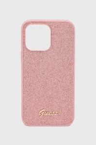 Guess case for iPhone 14 Pro Max 6,7" GUHCP14XHGGSHP pink PC/TPU Glitter Flakes Case Script Me