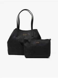 Čierna vzorovaná kabelka Guess Vikky