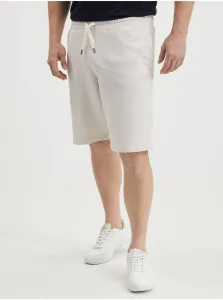 White Mens Sweatpants Shorts Guess Clovis - Men #6504370