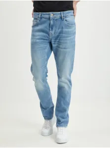 Modré pánske skinny fit džínsy Guess Miami #5855599