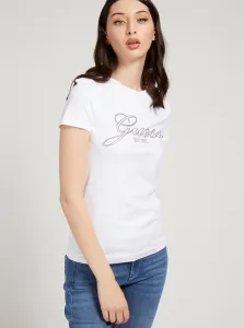 White Women's T-shirt with print Guess Selina - Women #1050717
