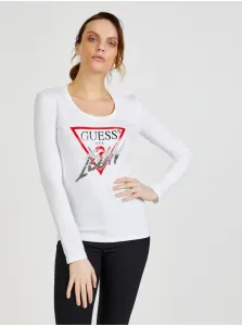 White Women's T-Shirt Guess Icon - Women #716810