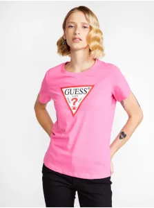 Pink Women's T-shirt with print Guess Original - Women