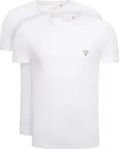 Tričko Guess (2-pack) pánske, biela farba, jednofarebné