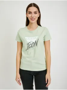 Svetlozelené dámske tričko Guess #614219