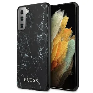 Guess case for Samsung Galaxy S21 Plus GUHCS21MPCUMABK black hard case Marble