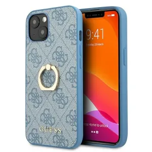 Guess case for iPhone 13 mini 5,4" GUHCP13S4GMRBL blue hard case 4G with ring stand