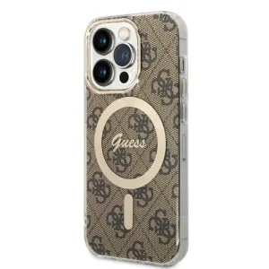 Guess IML 4G MagSafe Zadný Kryt na iPhone 15 Pro Brown