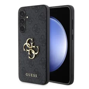 Plastové puzdro Guess na Samsung Galaxy S23 FE 5G S711 GUHCS23FE4GMGGR PU 4G Big Metal Logo sivé