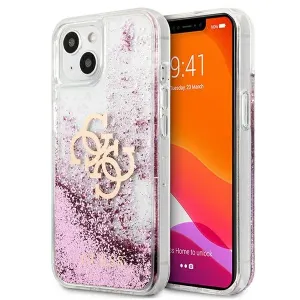 Guess case for iPhone 13 Mini 5,4" GUHCP13SLG4GPI pink hard case 4G Big Liquid Glitter